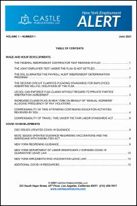 New York Employment ALERT Volume 1 (July 2021 - June 2022)