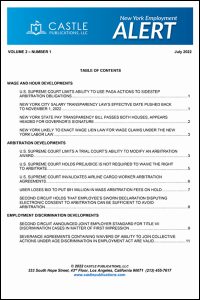 New York Employment ALERT Volume 2 (July 2022 - June 2023)